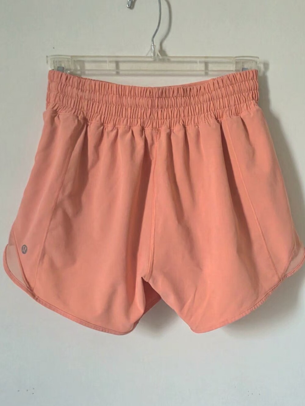 lululemon Coral Pink Running Shorts w/ Built-In Liner Size 4